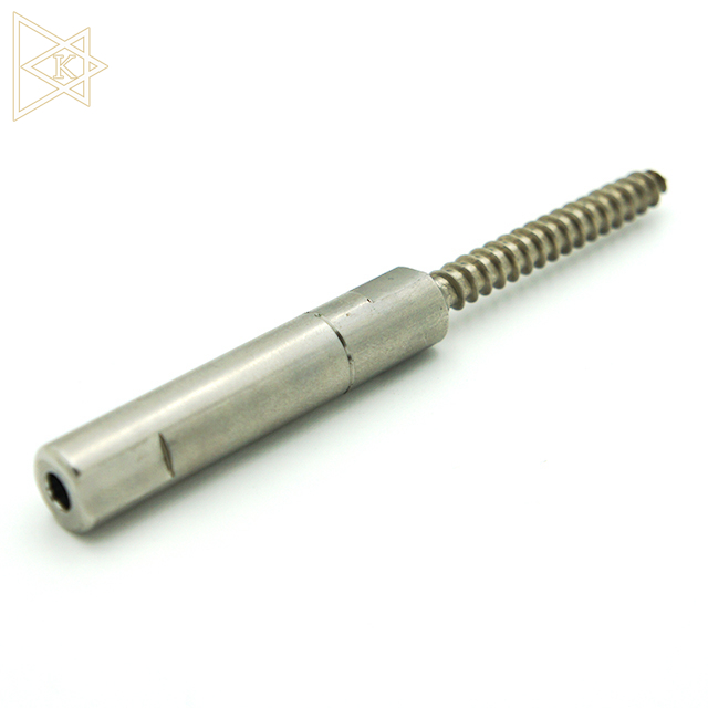 Stainless Steel Swageless Terminal with Wood Thread