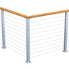 White Coated Cable Railing Level Posts